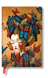 Paperblanks butikkönyv Madame Butterfly mini vonalas (9781439765272)