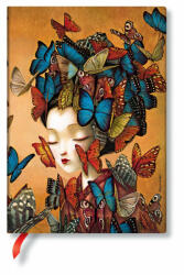 Paperblanks butikkönyv Madame Butterfly midi vonalas (9781439765258)