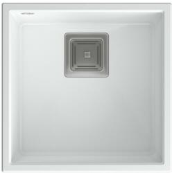 Quadron Chiuveta compozit sub blat Quadron Unique David 40 alb - inox 42x42 cm (HQD4242U1-BS) Chiuveta