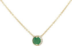 Arany ékszer Juta Női arany nyaklánc gyémánttal és smaragddal - JTIG-0633 (JTIG-0633)