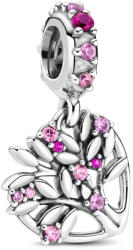 Pandora Moments Rózsaszín szív családfa ezüst függő charm - 799153C01 (799153C01)