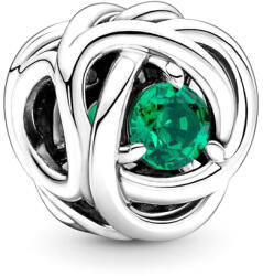 Pandora Moments Zöld örökkévalóság kör ezüst charm - 790065C08 (790065C08)