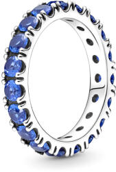 Pandora Szikrázó kék köves ezüst gyűrű - 190050C02-48 (190050C02-48)