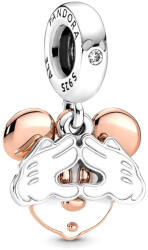 Pandora Moments Disney Mickey egér dupla függő rozé arany és ezüst charm - 780112C01 (780112C01)