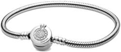 Pandora Moments szikrázó koronás O és kígyólánc ezüst karkötő - 599046C01-17 (599046C01-17)