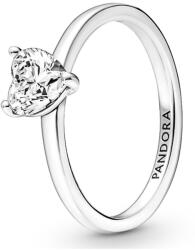 Pandora Szikrázó szív szoliter ezüst gyűrű - 191165C01-60 (191165C01-60)