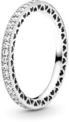 Pandora Csillogó kövek és szívek ezüst gyűrű - 190963CZ-60 (190963CZ-60)