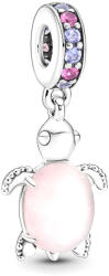 Pandora Moments Muranói üveg rózsaszín tengeri teknős függő charm - 798939C02 (798939C02)