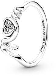 Pandora Anyu Pavé Szív Ezüst Gyűrű - 191149C01-48 (191149C01-48)