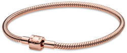 Pandora Moments Hengerkapcsos kígyólánc rozé arany karkötő - 588781C00-16 (588781C00-16)