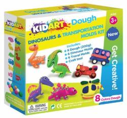 Kid Art Dinók és járművek gyurmakészlet 8 színű (DOP200/DF)