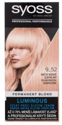 Syoss Permanent Coloration Permanent Blond vopsea de păr 50 ml pentru femei 9-52 Light Rose Gold Blond