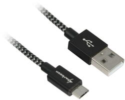 Sharkoon USB 2.0 A-B black / grey 3.0m - Aluminum + Braid - vexio