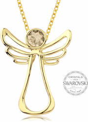 Levien Colier cu Înger placat cu aur și cu cristal Swarovski Guardian Angel