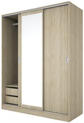 IRIM Nevada szekrény, 150X59x191 cm, 3 ajtó, tükör, Sonoma Dark