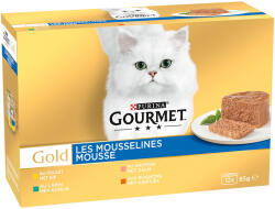 Gourmet 48x85g Gourmet Gold Paté hús & hal mix nedves macskatáp
