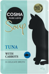 Cosma 24x40g Cosma Soup nedves macskatáp-Tonhal & sárgarépa
