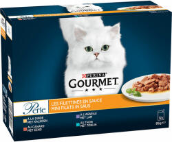 Gourmet 12x85g Gourmet Perle vegyes válogatás nedves macskatáp- Válogatott csíkok szószban
