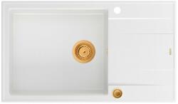 Quadron Chiuveta compozit incastrata Quadron Unique Evan 136 XL alb - cupru 86x50 cm (HCQE58650U1_PVDC1_P2O) Chiuveta