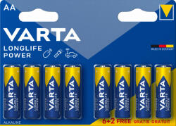 VARTA Elem AA 6+2 db Longlife Power ceruzaelem (4906121428)