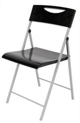 ALBA Összecsukható szék, fém és műanyag, ALBA "Smile", fekete (BAS11) - onlinepapirbolt
