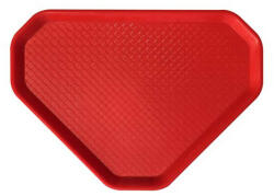  Önkiszolgáló tálca, háromszögletű, műanyag, éttermi, piros, 47, 5x34 cm (KHMU218) - onlinepapirbolt