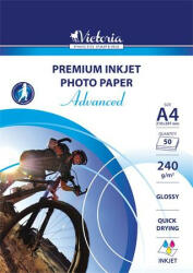 Victoria PAPER Fotópapír, tintasugaras, A4, 240 g, fényes, VICTORIA PAPER "Advanced (LVIG05) - onlinepapirbolt