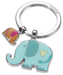 TROIKA Kulcstartó, 2 charm dísszel, TROIKA "Elefántok", vegyes színek (TROKR1812CH) - onlinepapirbolt