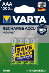 VARTA Tölthető elem, AAA mikro, 4x1000 mAh, előtöltött, VARTA "Power (VAKU14) - onlinepapirbolt