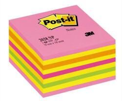 3M Öntapadó jegyzettömb, 76x76 mm, 450 lap, 3M POSTIT, lollipop pink (LP2028NP) - onlinepapirbolt