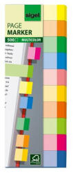 Sigel Jelölőcímke, papír, 10x50 lap, 15x50 mm, SIGEL "Multicolor", vegyes szín (SIHN682) - onlinepapirbolt