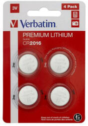 Verbatim Gombelem, CR2016, 4 db, VERBATIM "Premium (VECR20164) - onlinepapirbolt