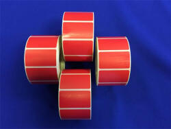 Etikett, thermo, 25x45 mm, 1000 etikett/tekercs, piros (ISCT2545P) - onlinepapirbolt