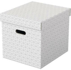 ESSELTE Tárolódoboz, kocka alakú, ESSELTE "Home", fehér (E628288)