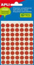 APLI Etikett, 10 mm kör, kézzel írható, színes, APLI, piros, 315 etikett/csomag (LCA2053) - onlinepapirbolt