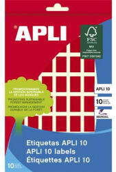 APLI Etikett, 12x18 mm, kézzel írható, színes, kerekített sarkú, APLI, piros, 448 etikett/csomag (LCA2752) - onlinepapirbolt