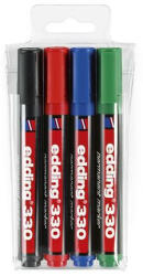 edding Alkoholos marker készlet, 1-5 mm, vágott, EDDING "330", 4 különböző szín (TED330W) - onlinepapirbolt