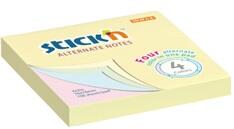 STICK N Stick`N 76x76 mm 100 lap 4 színű pasztell öntapadó jegyzettömb (21821) - bestbyte