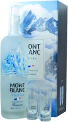 Mont Blanc + 2 pohárral 40% 1, 0L ajándékcsomagolás 2 pohárral