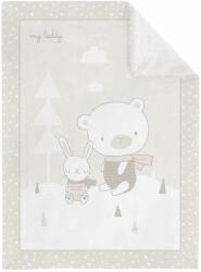 KikkaBoo Pătură moale pentru bebeluși cu sherpa KikkaBoo My Teddy, 110 x 140 cm (31103020134) Lenjerii de pat bebelusi‎, patura bebelusi