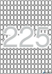 APLI Etikett, 8x12 mm, kerekített sarkú, A5 hordozón, APLI, 3375 etikett/csomag (01857) - alter