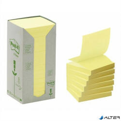 3M Öntapadó jegyzettömb, "Z", 76x76 mm, 16x100 lap, környezetbarát, 3M POSTIT, sárga (7100172251) - alter
