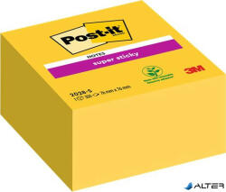 3M Öntapadó jegyzettömb, 76x76 mm, 350 lap, 3M POSTIT "Super Sticky", sárga (7100265573) - alter