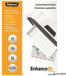 Fellowes Meleglamináló fólia, 80 mikron, A4, fényes, 250 db, FELLOWES (5312903) - alter