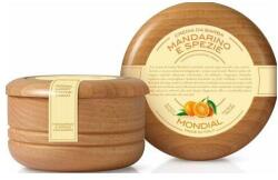 Mondial Cremă de ras Mandarino e Spezie - Mondial Shaving Cream Wooden Bowl 140 ml