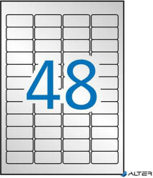 APLI Etikett, 45, 7x21, 2 mm, poliészter, időjárásálló, kerekített sarkú, APLI, ezüst, 960 etikett/csomag (10066) - alter