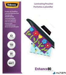 Fellowes Meleglamináló fólia, 80 mikron, A3, matt, 100 db, FELLOWES (5452003) - alter