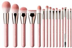 Eigshow Beauty Set pensule pentru machiaj, roz, 15 buc. - Eigshow Jade Misty Rose Series 15 buc
