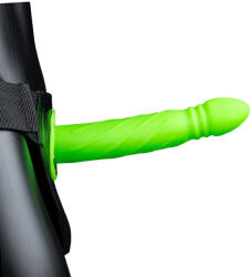 Ouch! Glow in the Dark Twisted Hollow Strap-on 8" 20cm