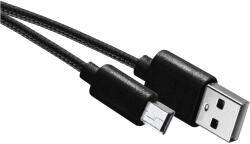 EMOS mini USB töltő- és adatkábel 2m (USB 2.0, szövet) - fekete (SM7009BL)